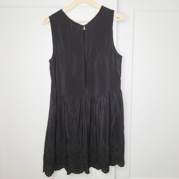Joie Marciel B Silk Eyelet Dress Black Keyhole - Picture 4 of 7